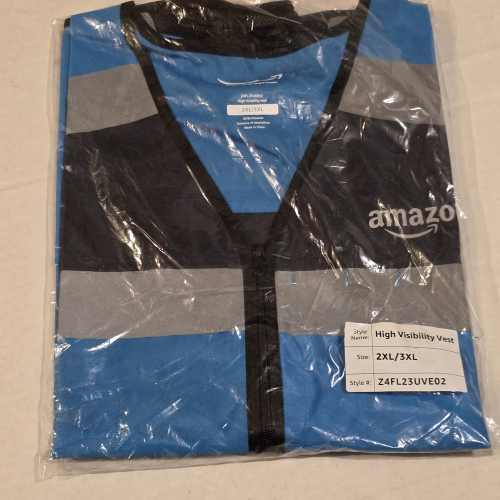 Amazon Flex Driver Vest 2XL-3XL Full Zip Reflective Pockets Unisex